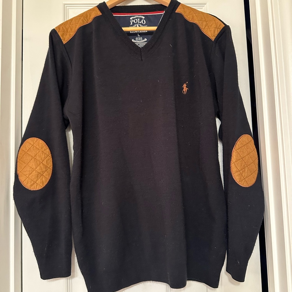 Relisted- Men’s Ralph Lauren Quilted Elbow Sweater